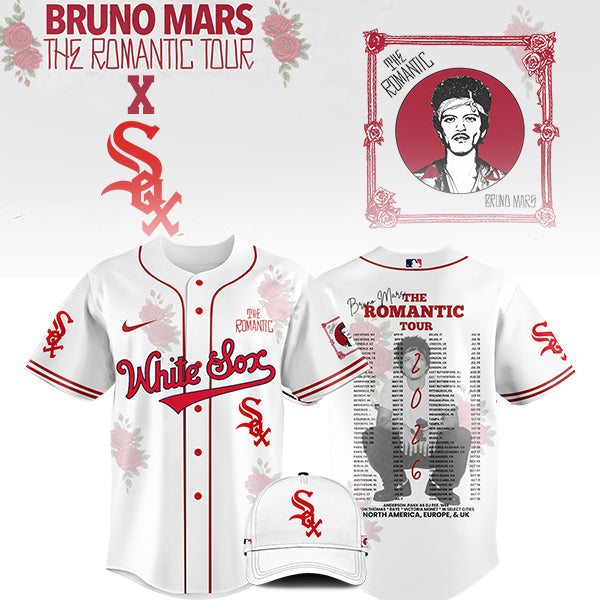 [FLASH SALE] NEW CUSTOMIZED MLB26 CW SOX x BRUNO MARS BASEBALL JERSEY