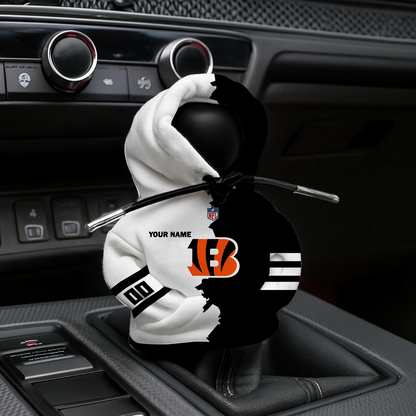 [SPECIAL OFFER] NEW CUSTOMIZED NFL16 CCB CINCINNATI BENGALS CAR HOODIE SHIFT KNOB