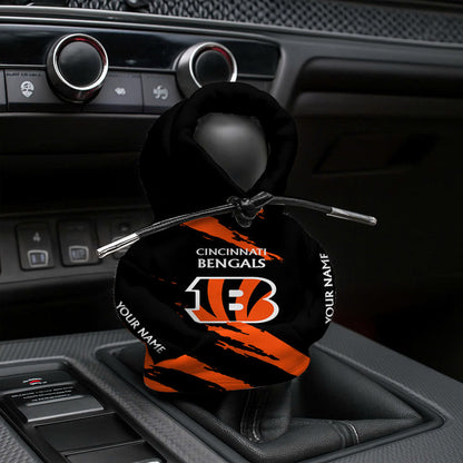 [SPECIAL OFFER] NEW CUSTOMIZED NFL16 CCB CINCINNATI BENGALS CAR HOODIE SHIFT KNOB COVER
