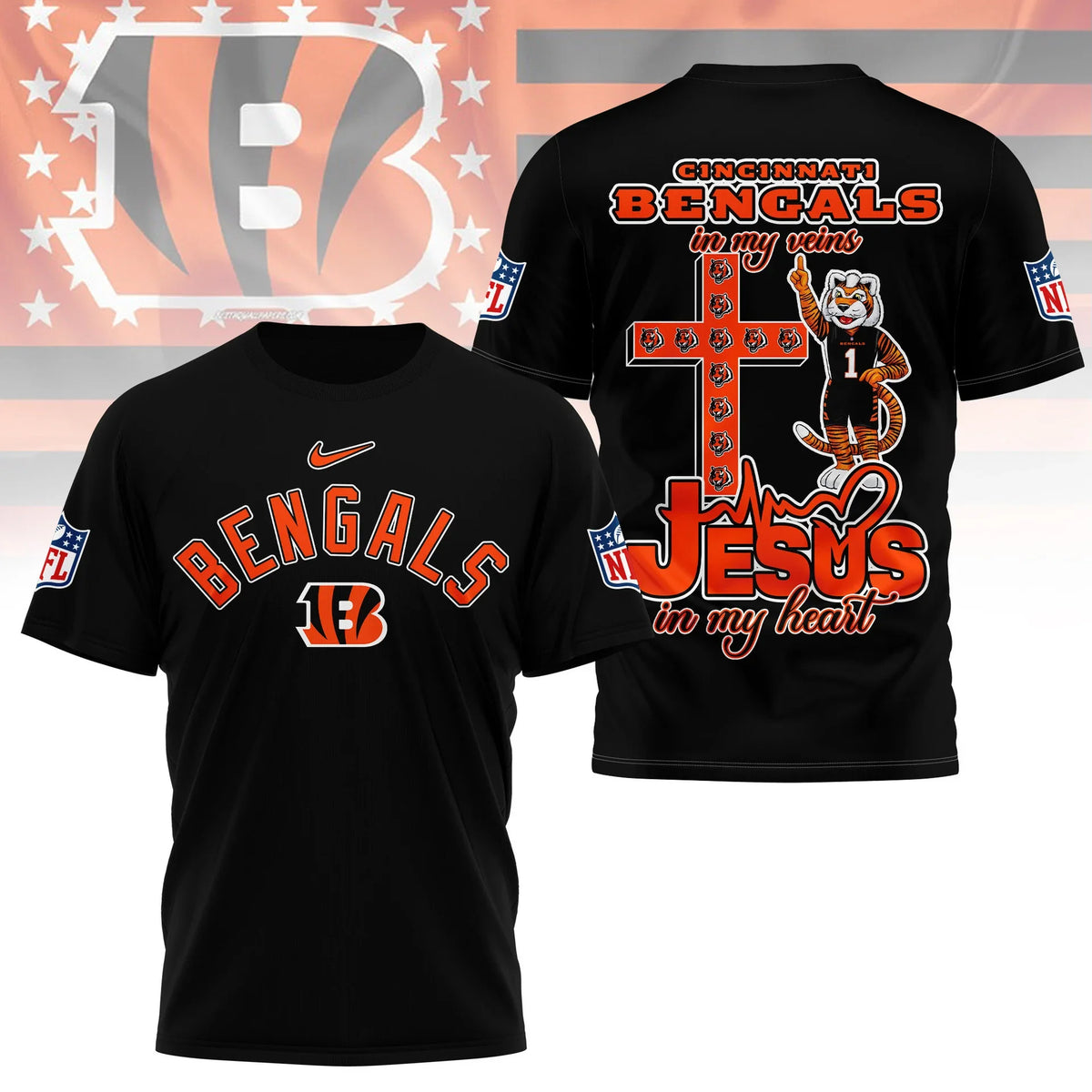 [SPECIAL OFFER] NEW CUSTOMIZED NFL16 CCB CINCINNATI BENGALS T-SHIRT | MULTIPLE COLORS AVAILABLE