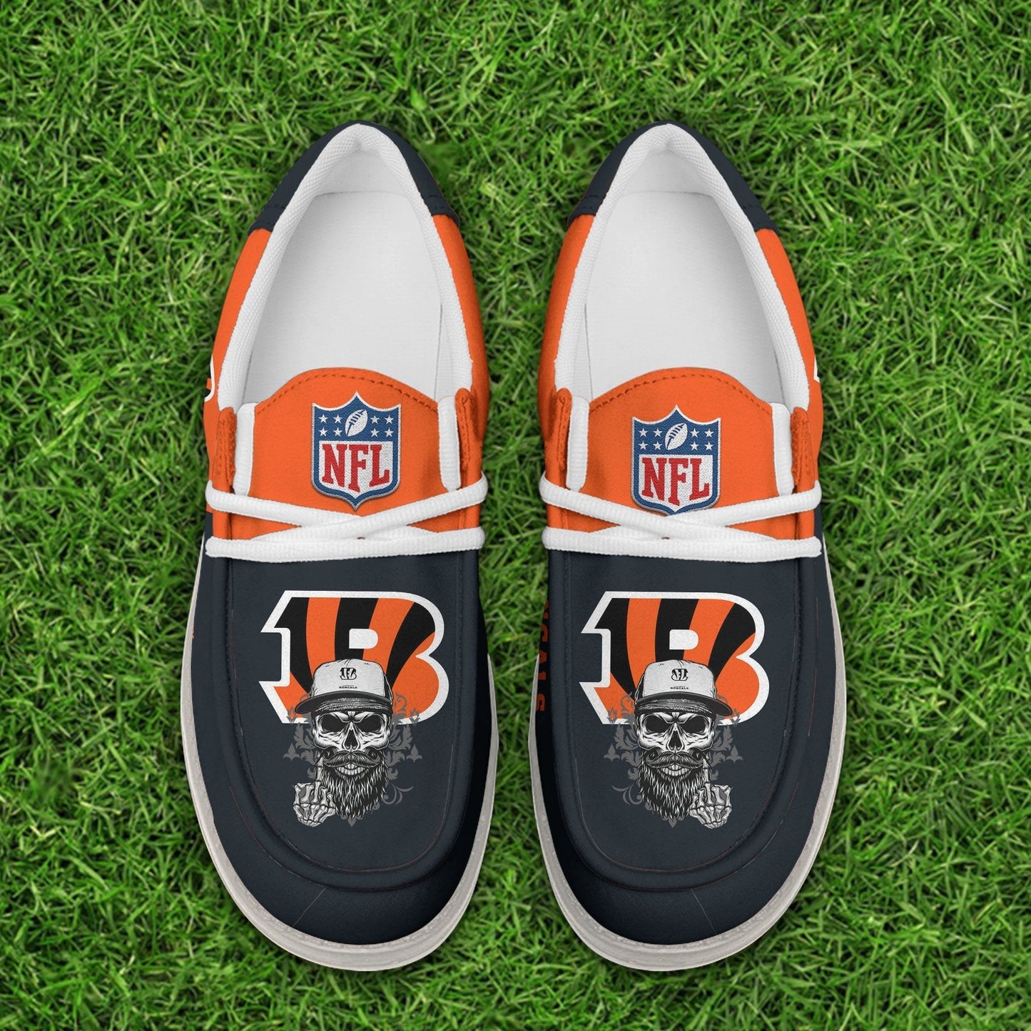 LIMITED EDITION - NEW CUSTOMIZED NFL16 CCB CINCINNATI BENGALS LOAFER SHOES
