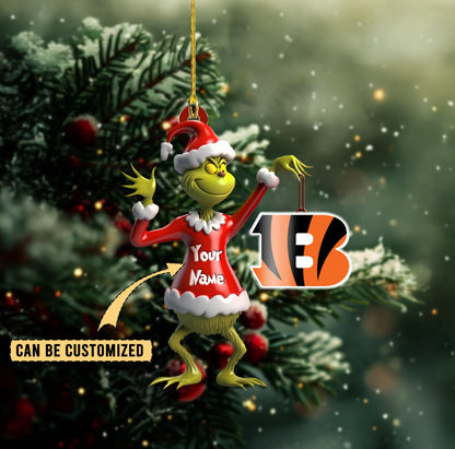 [SPECIAL OFFER] NEW CUSTOMIZED NFL16 CCB CINCINNATI BENGALS CHRISTMAS ACRYLIC ORNAMENT