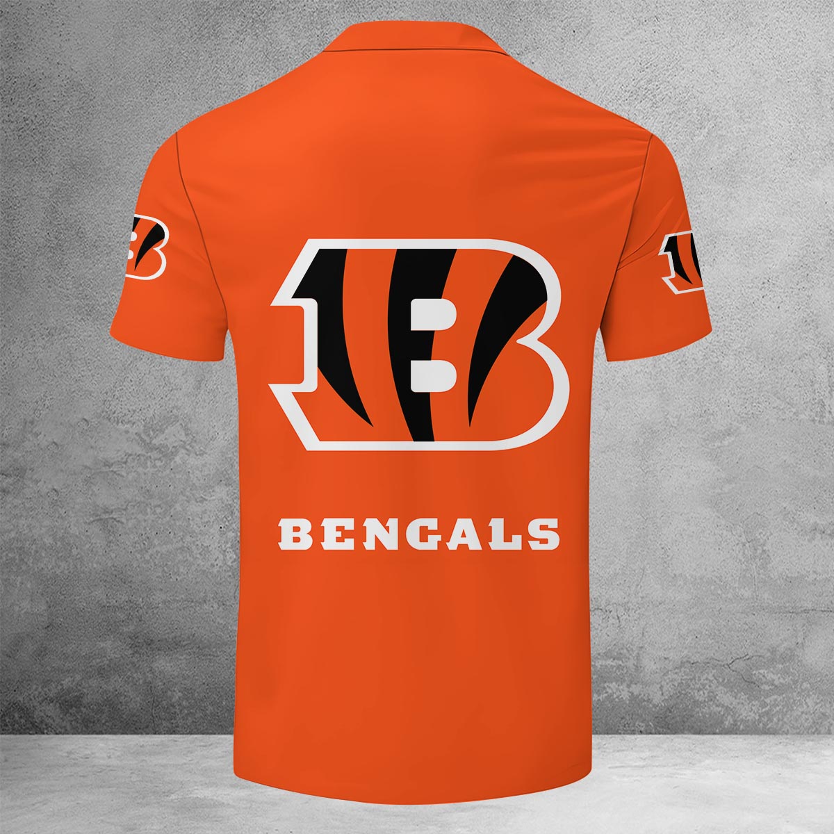 [SPECIAL OFFER] NEW CUSTOMIZED NFL16 CCB CINCINNATI BENGALS ZIP POLO SHIRT