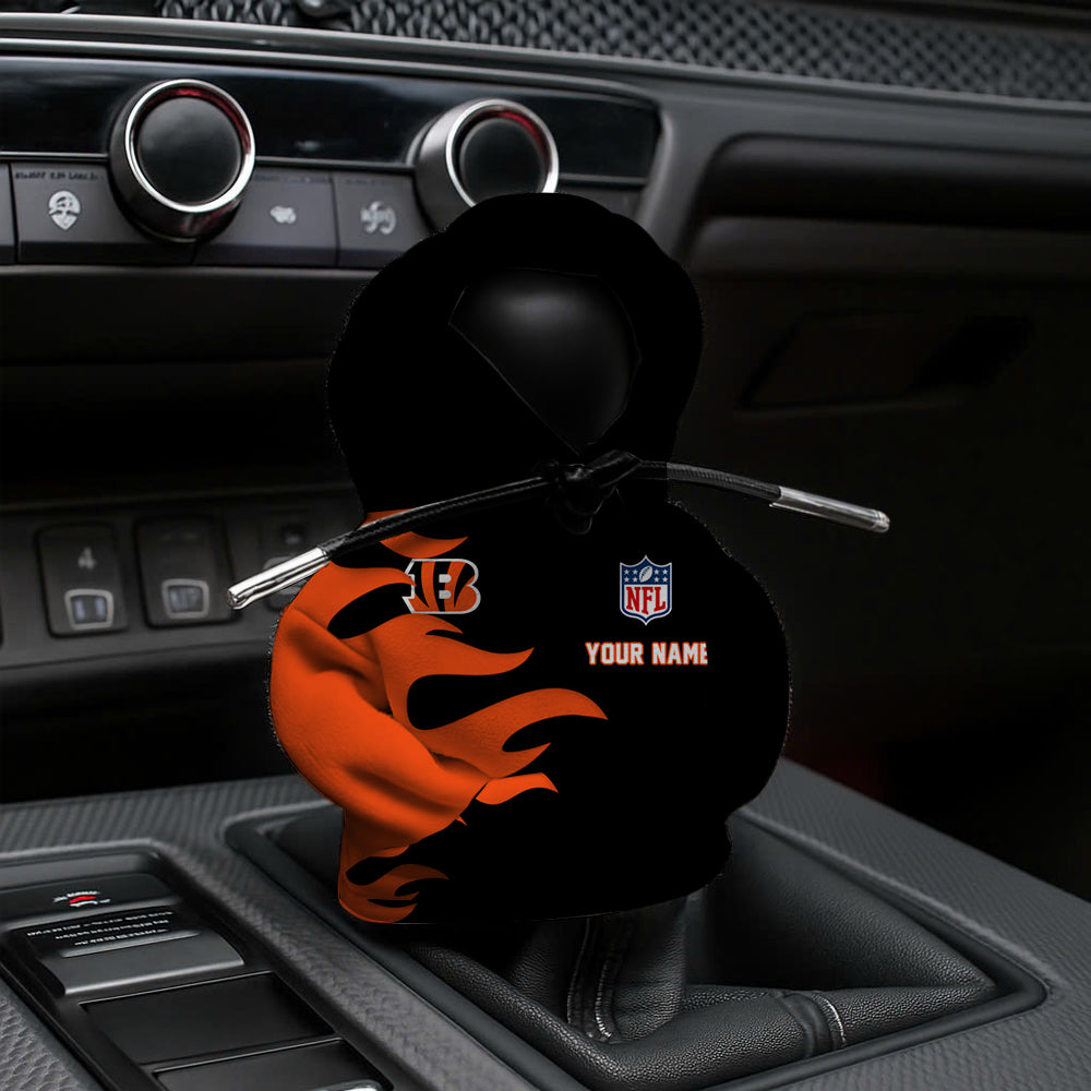 [SPECIAL OFFER] NEW CUSTOMIZED NFL16 CCB CINCINNATI BENGALS CAR HOODIE SHIFT KNOB COVER