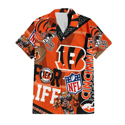 [SPECIAL OFFER] NEW CUSTOMIZED NFL16 CCB CINCINNATI BENGALS UNISEX HAWAIIAN SHIRT & SHORTS SET