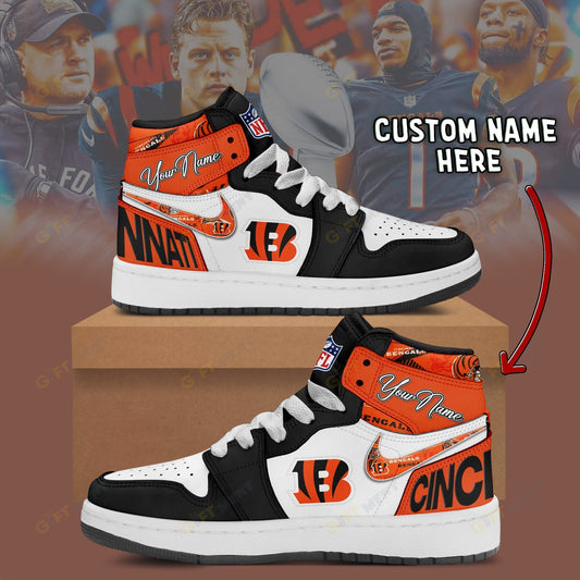 [SPECIAL OFFER] NEW CUSTOMIZED NFL16 CCB CINCINNATI BENGALS AIR JORDAN 1