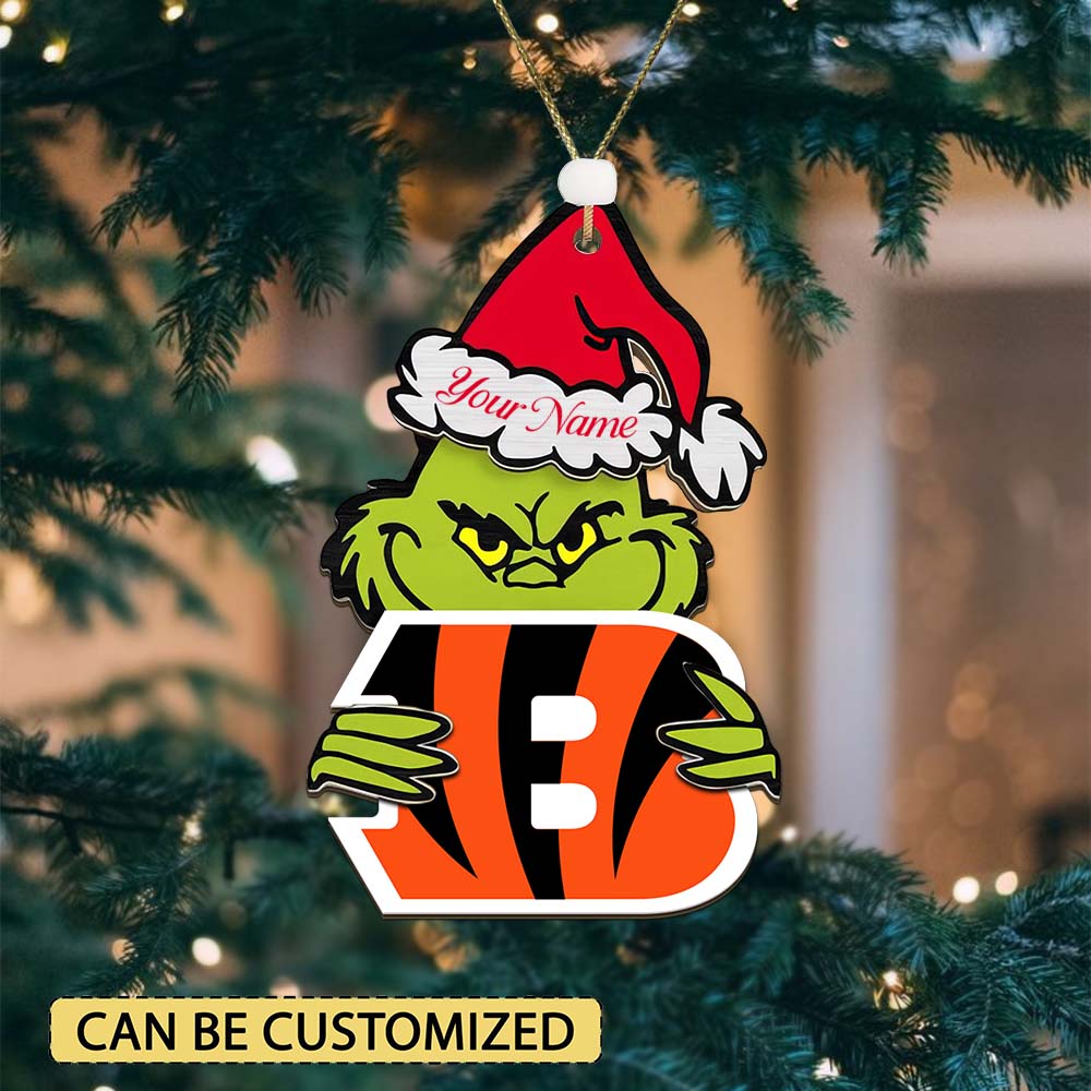 [SPECIAL OFFER] NEW CUSTOMIZED NFL16 CCB CINCINNATI BENGALS CHRISTMAS ACRYLIC ORNAMENT