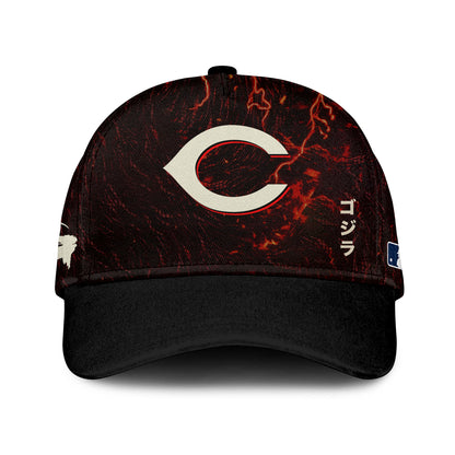[FLASH SALE] NEW CUSTOMIZED MLB05 CRS CINCINNATI REDS x GODZILLA BASEBALL JERSEY & CAP
