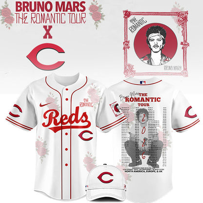 [FLASH SALE] NEW CUSTOMIZED MLB05 CC REDS x BRUNO MARS BASEBALL JERSEY