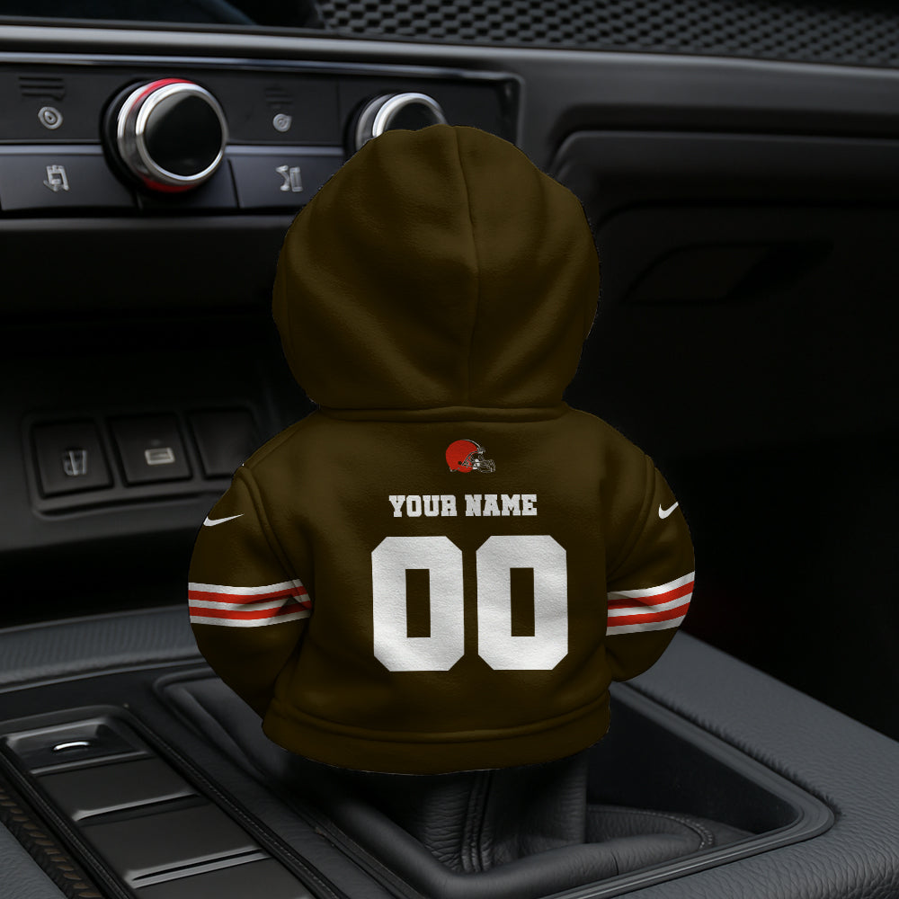 [SPECIAL OFFER] NEW CUSTOMIZED NFL29 CLB CLEVELAND BROWNS AUTOMOTIVE HOODIE SHIFT KNOB COVER