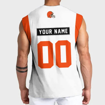 [SPECIAL OFFER] NEW CUSTOMIZED NFL29 CLB CLEVELAND BROWNS TANKTOP & GYM SHIRT