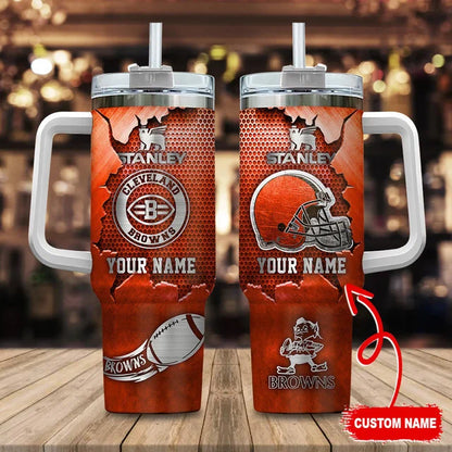 [SPECIAL OFFER] NEW CUSTOMIZED NFL29 CLB CLEVELAND BROWNS TUMBLER CUP