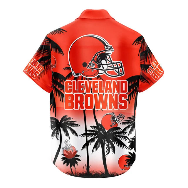 [SPECIAL OFFER] NEW CUSTOMIZED NFL29 CLB CLEVELAND BROWNS UNISEX HAWAIIAN SHIRT & SHORTS SET