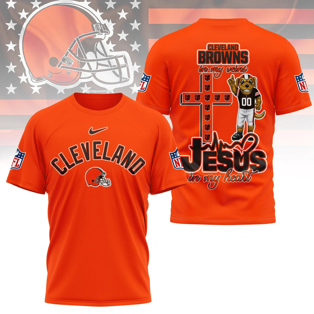 [SPECIAL OFFER] NEW CUSTOMIZED NFL29 CLB CLEVELAND BROWNS T-SHIRT | MULTIPLE COLORS AVAILABLE