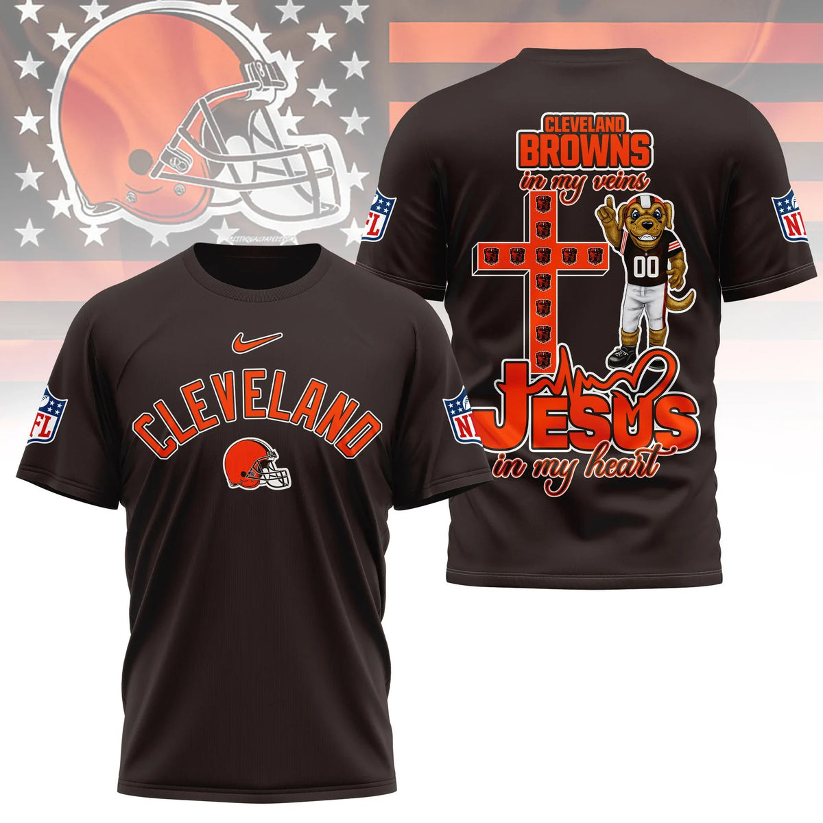 [SPECIAL OFFER] NEW CUSTOMIZED NFL29 CLB CLEVELAND BROWNS T-SHIRT | MULTIPLE COLORS AVAILABLE