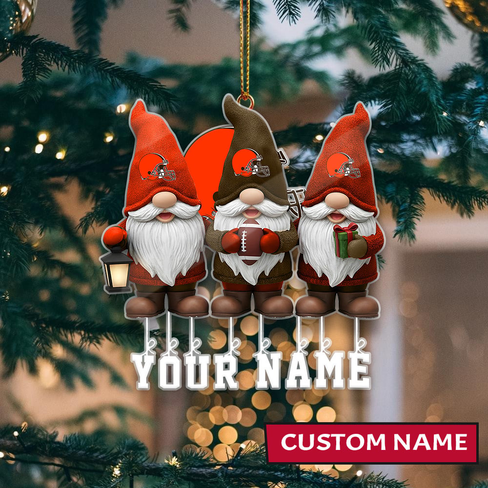 [SPECIAL OFFER] NEW CUSTOMIZED NFL29 CLB CLEVELAND BROWNS CHRISTMAS ACRYLIC ORNAMENT