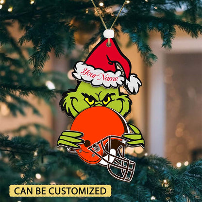 [SPECIAL OFFER] NEW CUSTOMIZED NFL29 CLB CLEVELAND BROWNS CHRISTMAS ACRYLIC ORNAMENT