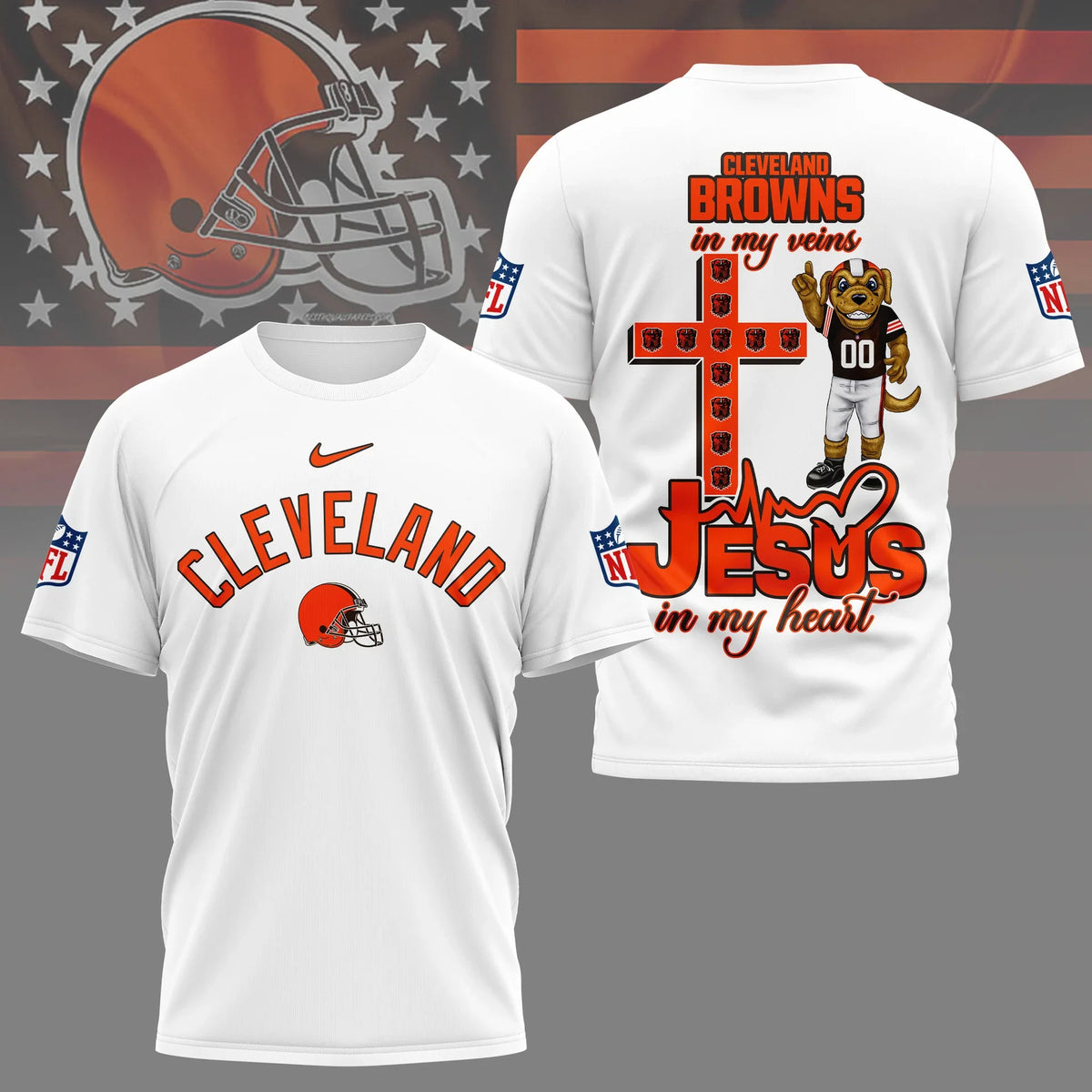 [SPECIAL OFFER] NEW CUSTOMIZED NFL29 CLB CLEVELAND BROWNS T-SHIRT | MULTIPLE COLORS AVAILABLE