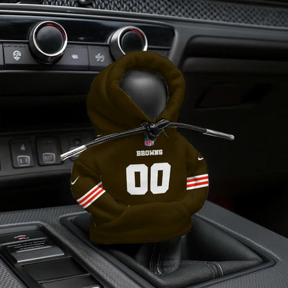 [SPECIAL OFFER] NEW CUSTOMIZED NFL29 CLB CLEVELAND BROWNS AUTOMOTIVE HOODIE SHIFT KNOB COVER