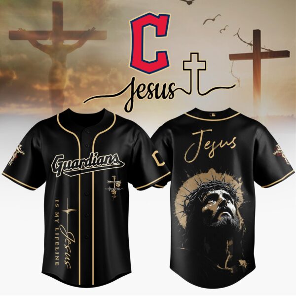 [FLASH SALE] NEW CUSTOMIZED MLB13 CGS CLEVELAND GUARDIANS x JESUS CHRIST BASEBALL JERSEY
