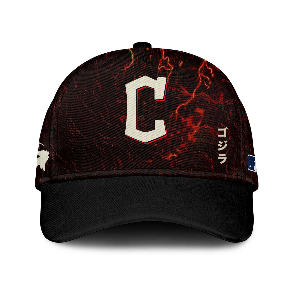 [FLASH SALE] NEW CUSTOMIZED MLB13 CGS CLEVELAND GUARDIANS x GODZILLA BASEBALL JERSEY & CAP