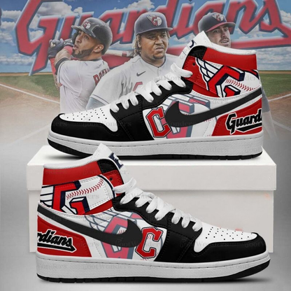 [FLASH SALE] NEW CUSTOMIZED MLB13 CL GUARDIANS AIR JORDAN SNEAKERS
