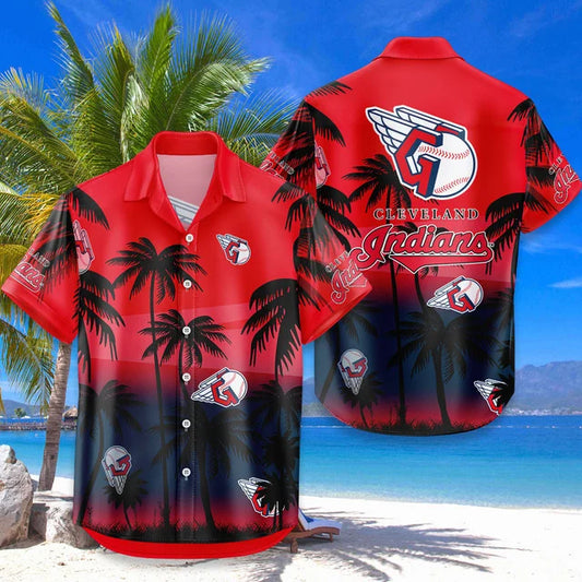 [FLASH SALE] NEW CUSTOMIZED MLB13 CGS CLEVELAND GUARDIANS UNISEX HAWAIIAN SHIRT & SHORTS SET