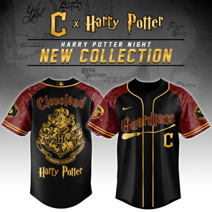 [FLASH SALE] NEW CUSTOMIZED MLB13 CL GUARDIANS x HARRY POTTER BASEBALL JERSEY & CAP