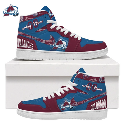 [SUPER SALE] NEW CUSTOMIZED NHL05 CL AVALANCHE AIR JORDAN SNEAKERS