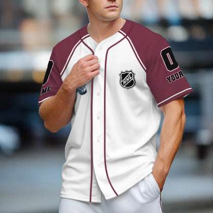 LIMITED EDITION - NEW CUSTOMIZED NHL05 CAL COLORADO AVALANCHE BASEBALL JERSEY