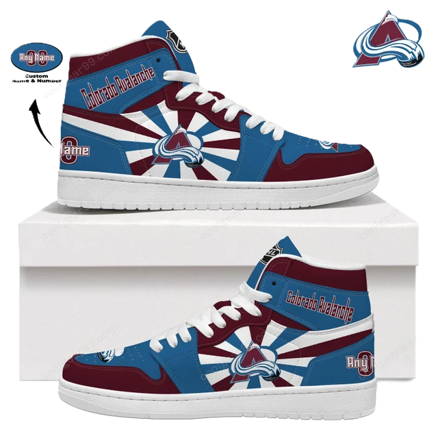 [SUPER SALE] NEW CUSTOMIZED NHL05 CL AVALANCHE AIR JORDAN SNEAKERS