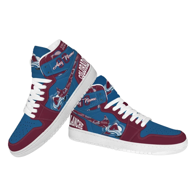 [SUPER SALE] NEW CUSTOMIZED NHL05 CL AVALANCHE AIR JORDAN SNEAKERS
