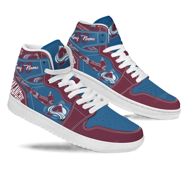 [SUPER SALE] NEW CUSTOMIZED NHL05 CL AVALANCHE AIR JORDAN SNEAKERS