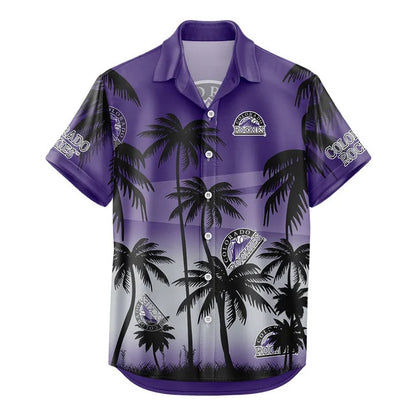 [FLASH SALE] NEW CUSTOMIZED MLB30 COR COLORADO ROCKIES UNISEX HAWAIIAN SHIRT & SHORTS SET