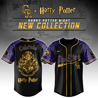 [FLASH SALE] NEW CUSTOMIZED MLB30 CL ROCKIES x HARRY POTTER BASEBALL JERSEY & CAP