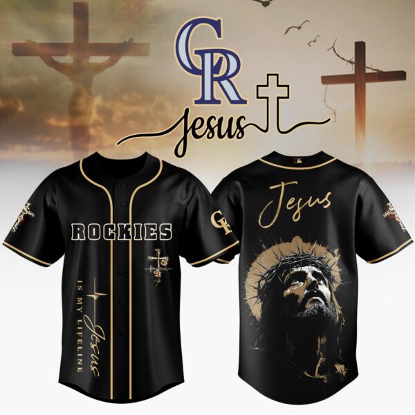 [FLASH SALE] NEW CUSTOMIZED MLB30 COR COLORADO ROCKIES x JESUS CHRIST BASEBALL JERSEY