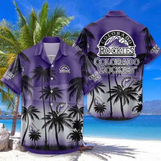 [FLASH SALE] NEW CUSTOMIZED MLB30 COR COLORADO ROCKIES UNISEX HAWAIIAN SHIRT & SHORTS SET