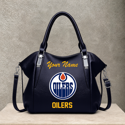 [SUPER SALE] NEW CUSTOMIZED NHL03 EMO EDMONTON OILERS SHOULDER HANDBAG