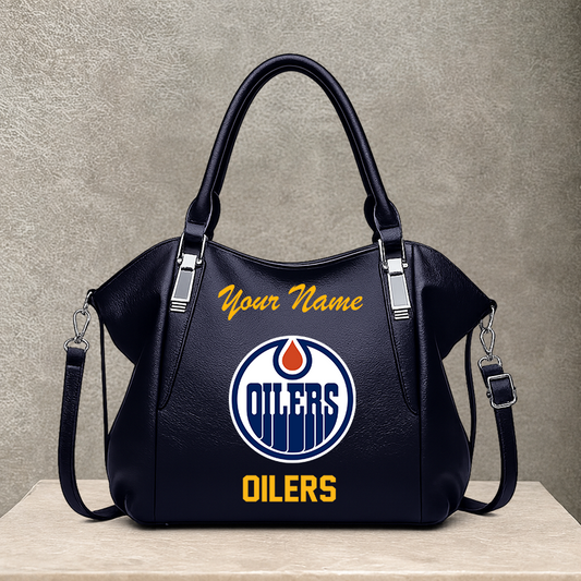 [SUPER SALE] NEW CUSTOMIZED NHL03 EMO EDMONTON OILERS SHOULDER HANDBAG