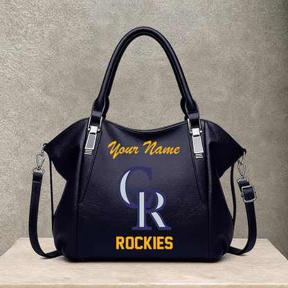 [FLASH SALE] NEW CUSTOMIZED MLB30 COR COLORADO ROCKIES SHOULDER HANDBAG