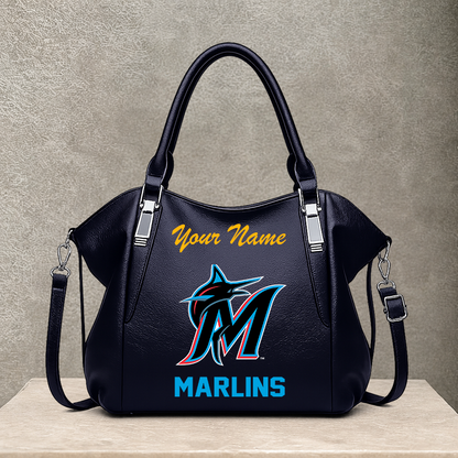 [FLASH SALE] NEW CUSTOMIZED MLB20 MMS MIAMI MARLINS SHOULDER HANDBAG