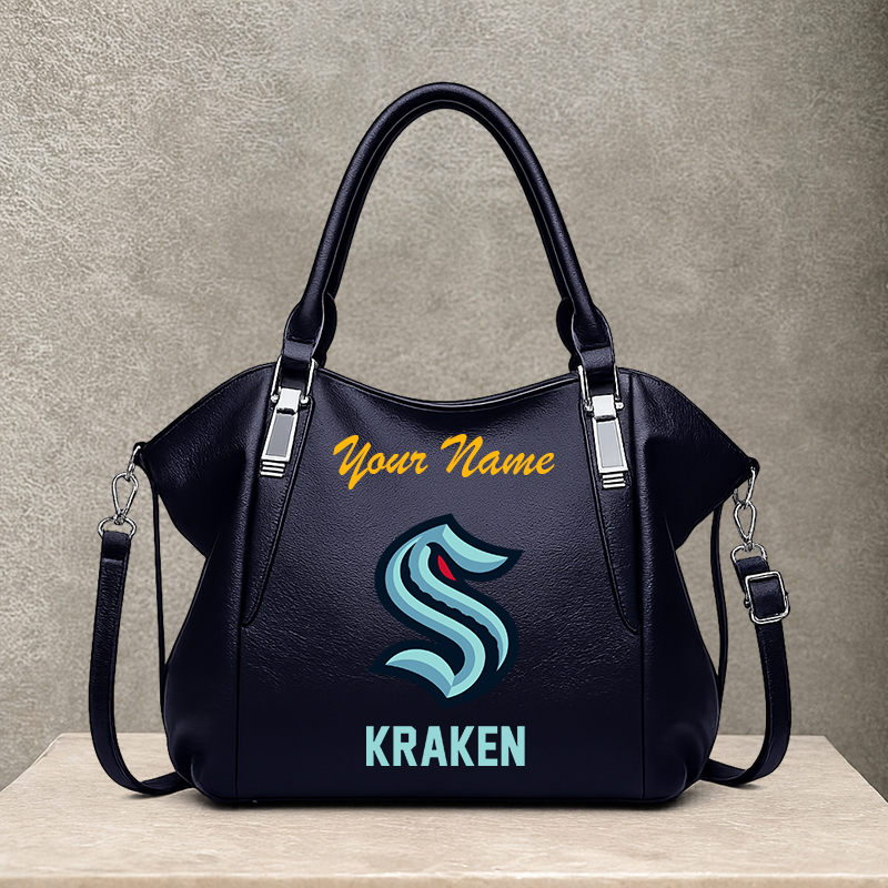 [SUPER SALE] NEW CUSTOMIZED NHL20 STK SEATTLE KRAKEN SHOULDER HANDBAG