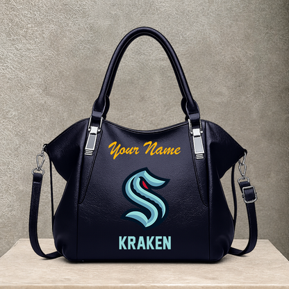 [SUPER SALE] NEW CUSTOMIZED NHL20 STK SEATTLE KRAKEN SHOULDER HANDBAG