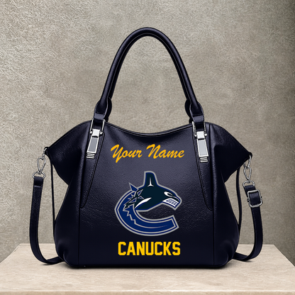 [SUPER SALE] NEW CUSTOMIZED NHL19 VCC VANCOUVER CANUCKS SHOULDER HANDBAG