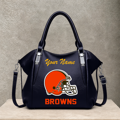 [SPECIAL OFFER] NEW CUSTOMIZED NFL29 CLB CLEVELAND BROWNS SHOULDER HANDBAG