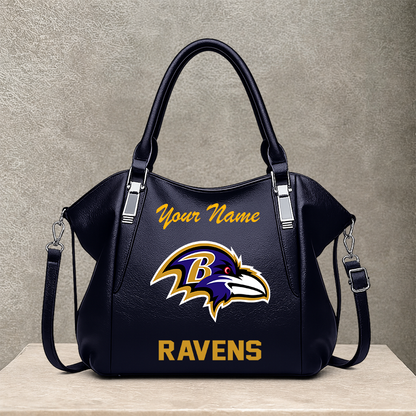 [SPECIAL OFFER] NEW CUSTOMIZED NFL28 BTR BALTIMORE RAVENS SHOULDER HANDBAG