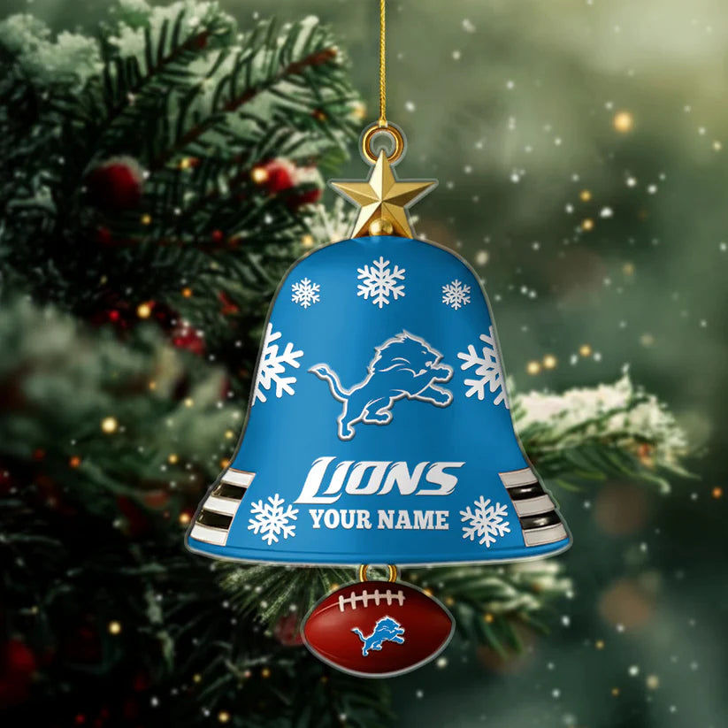 [SPECIAL OFFER] NEW CUSTOMIZED NFL04 DTL DETROIT LIONS CHRISTMAS ACRYLIC ORNAMENT