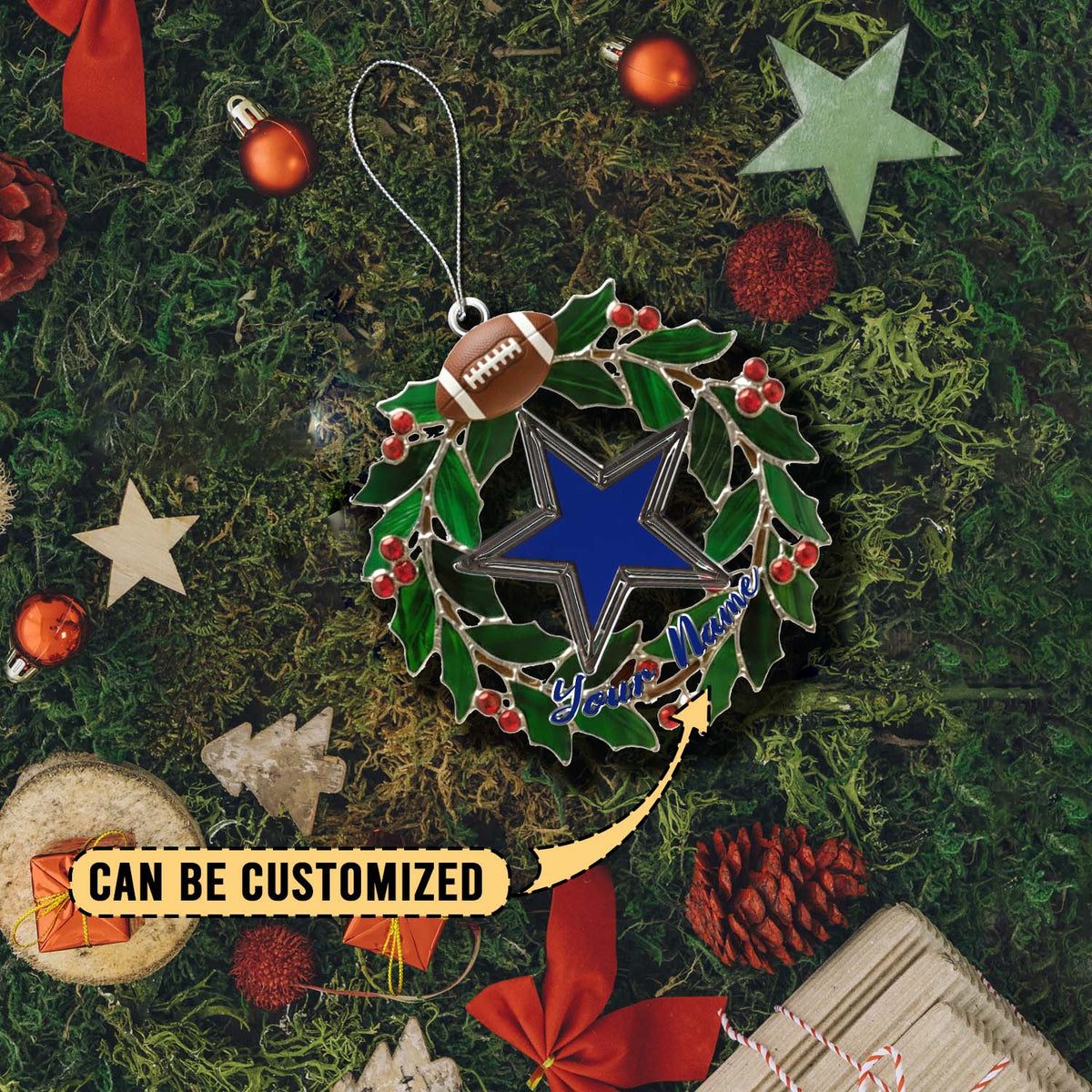 [SPECIAL OFFER] NEW CUSTOMIZED NFL21 DCB DALLAS COWBOYS CHRISTMAS ACRYLIC ORNAMENT