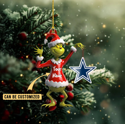 [SPECIAL OFFER] NEW CUSTOMIZED NFL21 DCB DALLAS COWBOYS CHRISTMAS ACRYLIC ORNAMENT