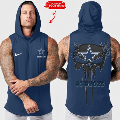 [SPECIAL OFFER] NEW CUSTOMIZED NFL21 DCB DALLAS COWBOYS HOODED TANK TOP